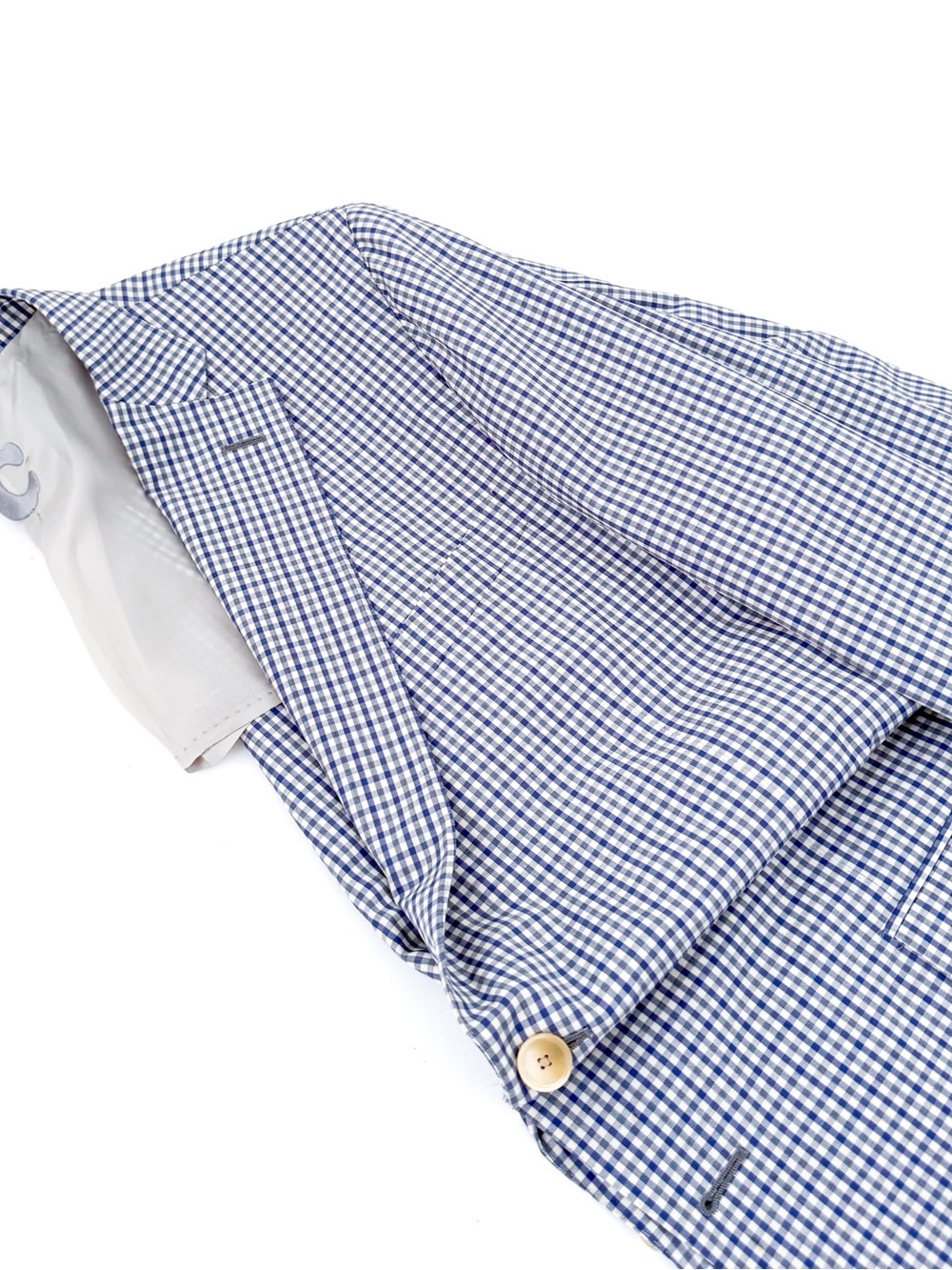 NEW Caruso Classic Men's Italian Wool Blue Check Blazer Sport Coat 46L - Picture 13 of 16